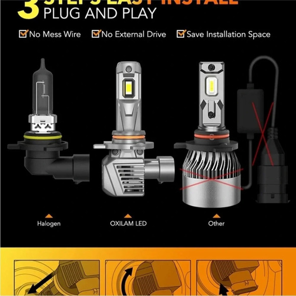 Oxilam 9003/H4/HB2 LED Headlight Bulbs - Picture 3 of 8